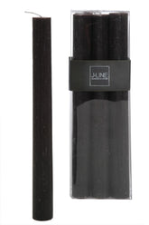 6 Candele nere lunghe: candele di cera colorate J Line - 9301